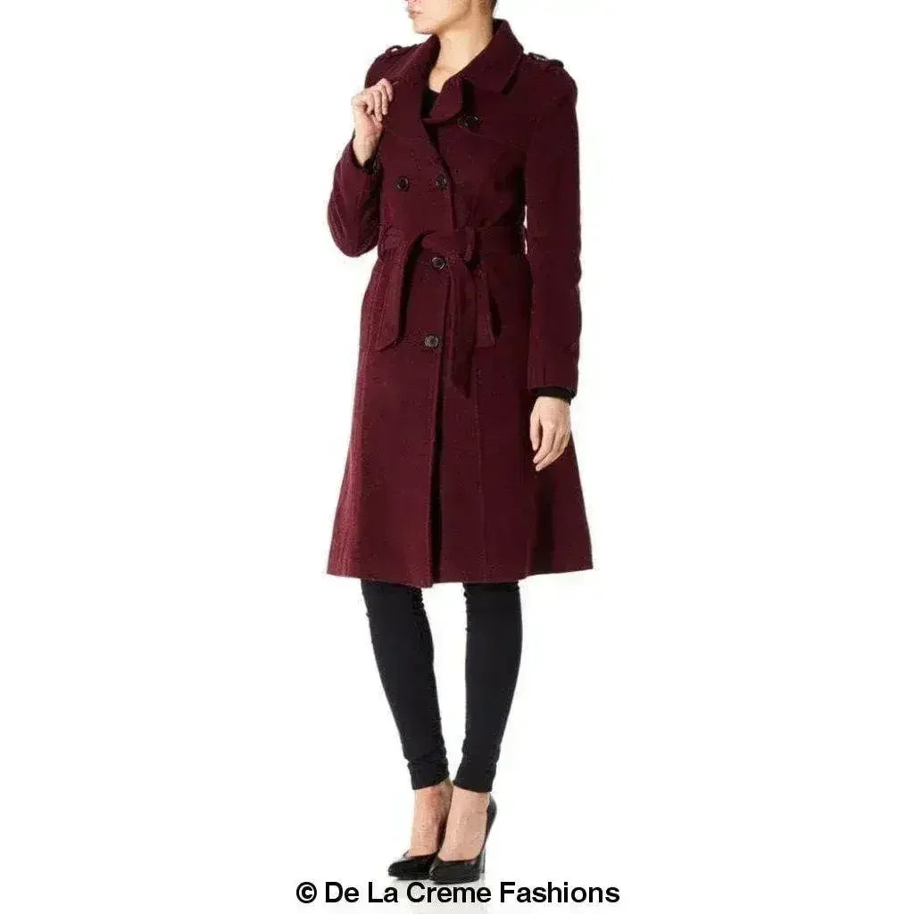 Wool Cashmere Military Coat - British Made | Femstylo - Femstylo