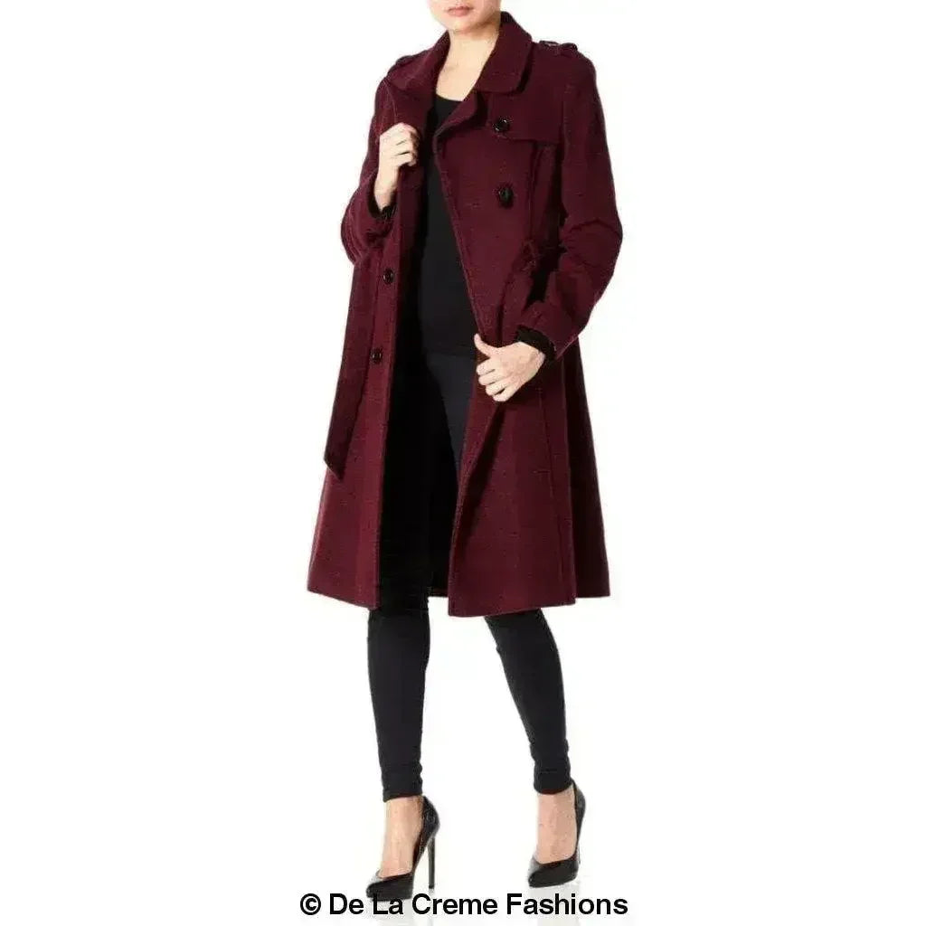 Wool Cashmere Military Coat - British Made | Femstylo - Femstylo