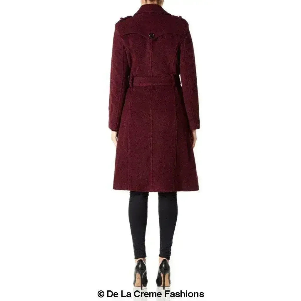 Wool Cashmere Military Coat - British Made | Femstylo - Femstylo