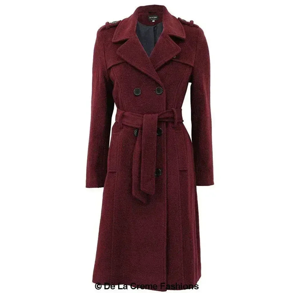 Wool Cashmere Military Coat - British Made | Femstylo - Femstylo
