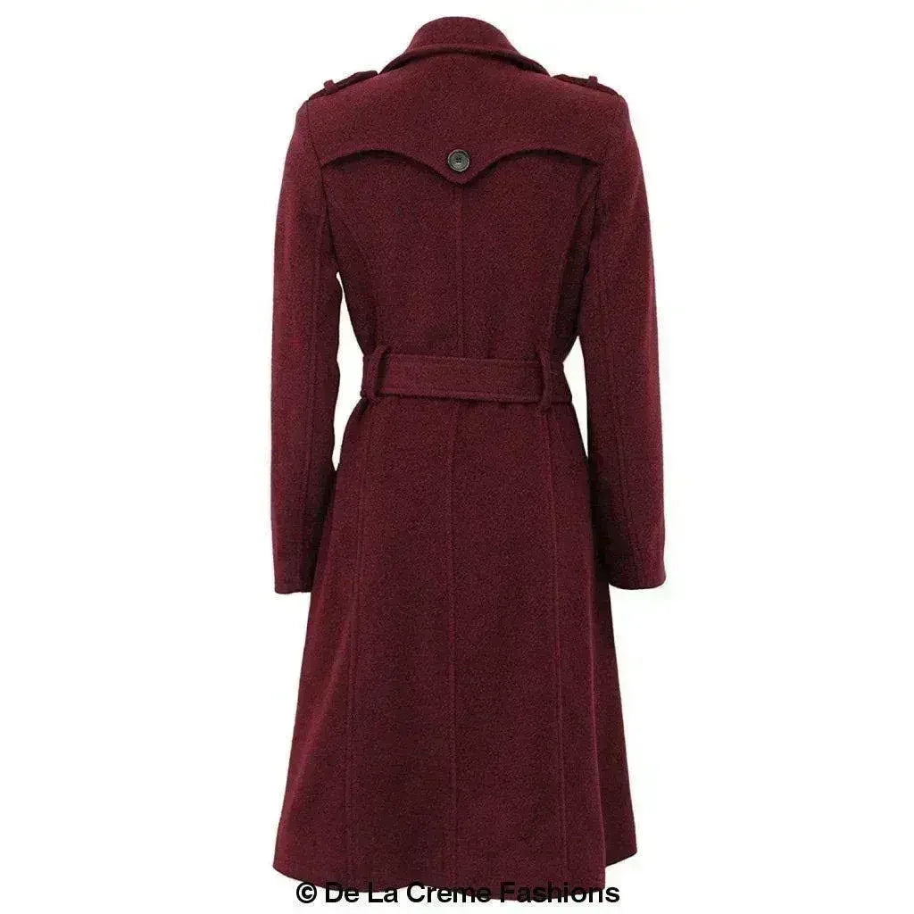 Wool Cashmere Military Coat - British Made | Femstylo - Femstylo