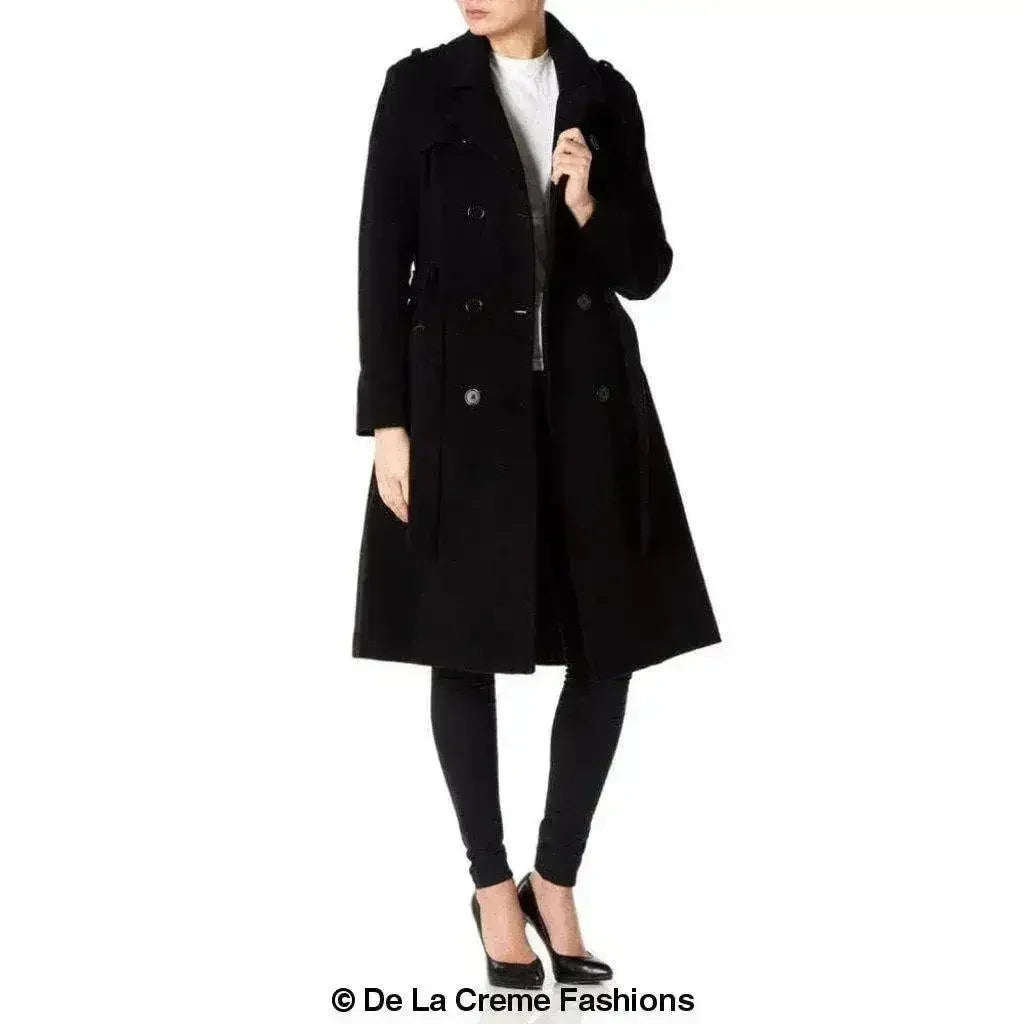 Wool Cashmere Military Coat - British Made | Femstylo - Femstylo