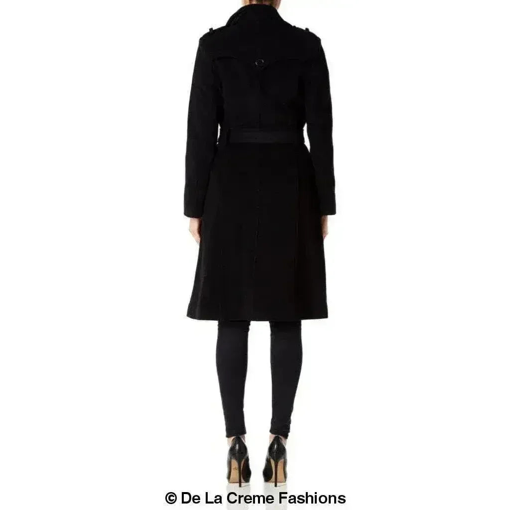 Wool Cashmere Military Coat - British Made | Femstylo - Femstylo