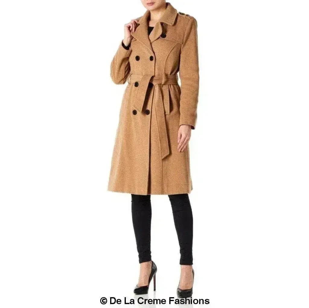 Wool Cashmere Military Coat - British Made | Femstylo - Femstylo