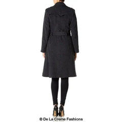 Wool Cashmere Military Coat - British Made | Femstylo - Femstylo
