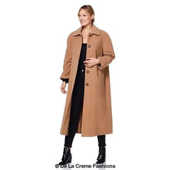 Plus Size Wool Cashmere Coat - Curve Inclusive | Femstylo - Femstylo