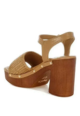 Mazaro Raffia Chunky Sandals - Femstylo