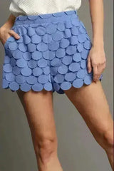 Umgee Full Size Polka Dot Lace Shorts Plus Size - Femstylo