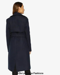 Dina Lapel Collar Duster Coat With Belt - Femstylo
