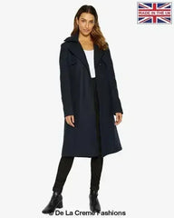 Dina Lapel Collar Duster Coat With Belt - Femstylo