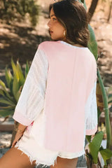 Floral Lace Crochet Blouse - Batwing Sleeves | S-2XL | Femstylo - Femstylo