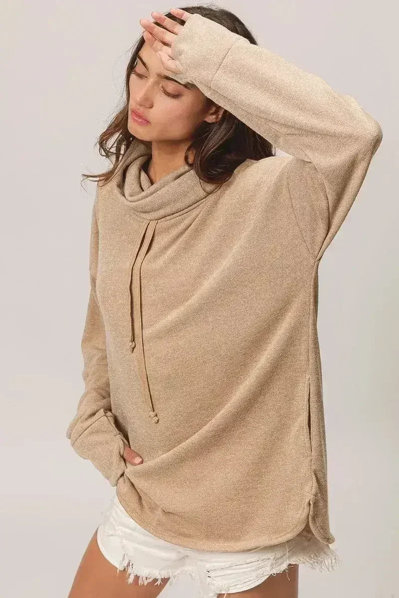 BiBi Solid Side Pocket Thumb Top - Femstylo