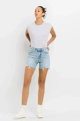 Vervet by Flying Monkey High Rise Denim Shorts - Femstylo