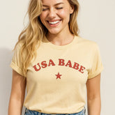 USA Babe Tee, Vintage Graphic Shirt, Soft Cotton Tee