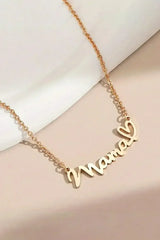 Gold Mama Letter Heart Pattern Necklace - Femstylo