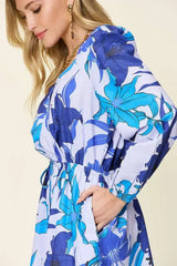 Floral Long Sleeve Romper with Pockets - S-3XL | Femstylo - Femstylo