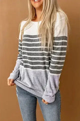 Striped Colorblock Sweater - Femstylo