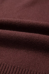 Brown Star Boots Print Cropped Knit Sweater