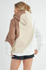 Color Block Hoodie - Kangaroo Pocket Pullover | Aemi + Co | Femstylo - Femstylo