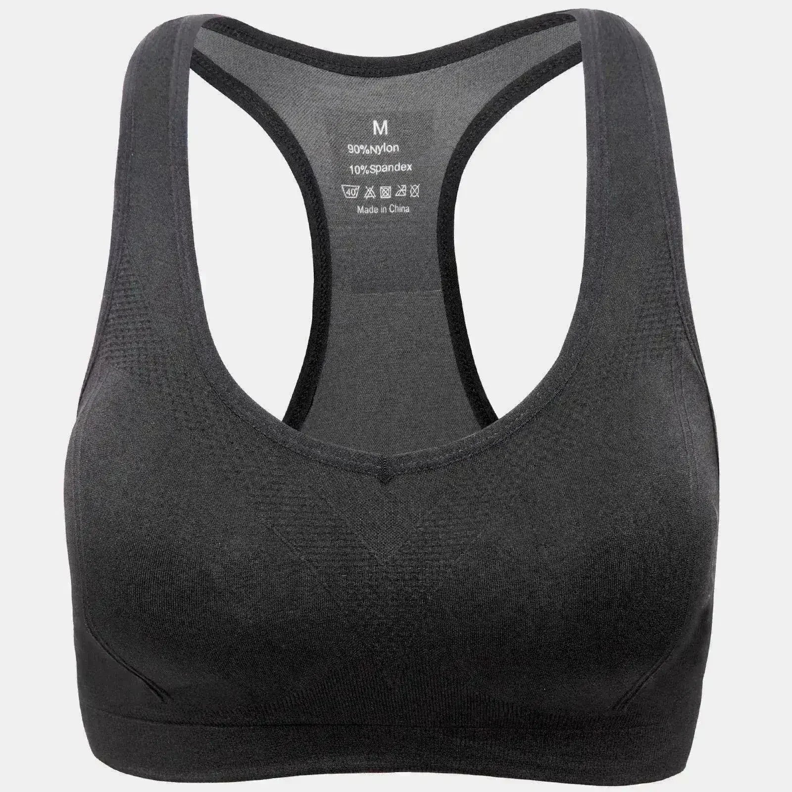 Women’s Stylish Racerback Athletic Sports Bra | Padded Seamless High I - Femstylo