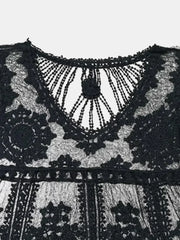 Lace Round Neck Cover-Up - Femstylo