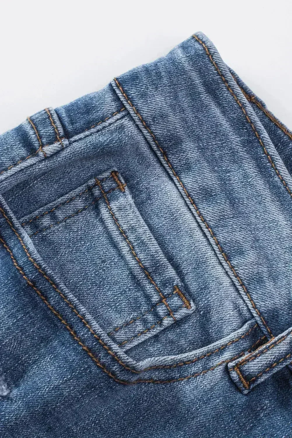 American Flag Patched Distressed Jeans - Femstylo