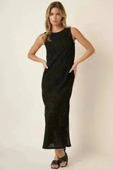 Mittoshop Side Slit Dress – Sleeveless Round Neck w/Slit - Femstylo