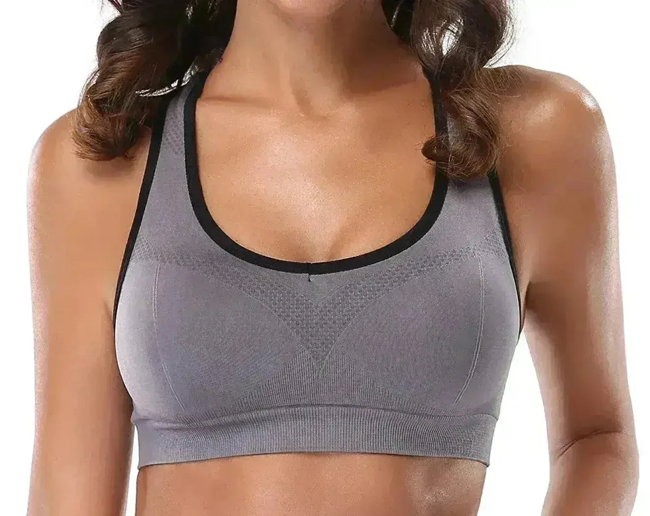 Women’s Stylish Racerback Athletic Sports Bra | Padded Seamless High I - Femstylo