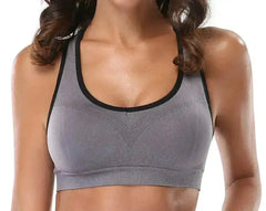 Women’s Stylish Racerback Athletic Sports Bra | Padded Seamless High I - Femstylo