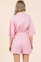 Mittoshop Tie Waist Half Sleeve Romper - Femstylo