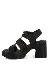 Avalon Chunky Pin Buckle Platform Heels - Femstylo