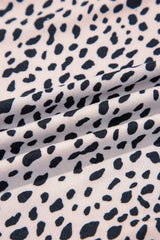 Apricot Allover Leopard Print Round Neck Tank Top - Femstylo