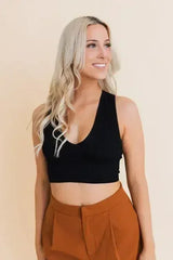 Eco Chic Ribbed Harmony Crop Top - Comfort and Sustainability Combined - Femstylo