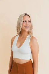 Eco Chic Ribbed Harmony Crop Top - Comfort and Sustainability Combined - Femstylo
