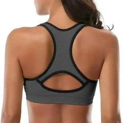 Women’s Stylish Racerback Athletic Sports Bra | Padded Seamless High I - Femstylo