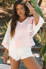 Floral Lace Crochet Blouse - Batwing Sleeves | S-2XL | Femstylo - Femstylo