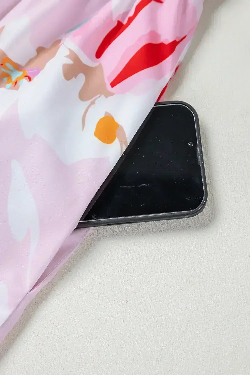 Pink Floral Print Knotted Shoulder Smocked Maxi Dress - Femstylo