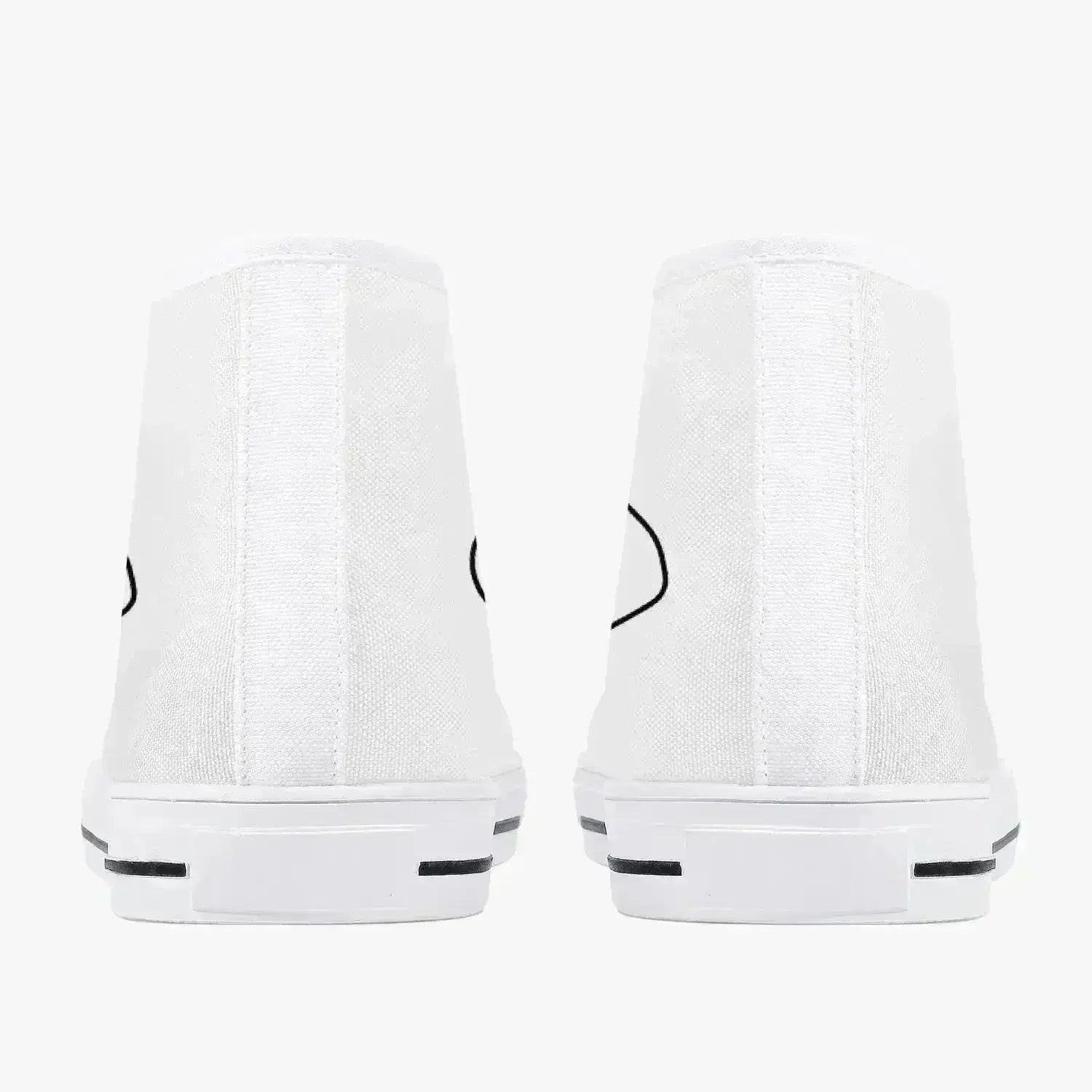 Jacki Easlick Lux Egg Classic High-Top Canvas Sneakers - White/Black - Femstylo