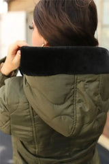 Quilted Single Breasted Longline Hooded Coat - Femstylo