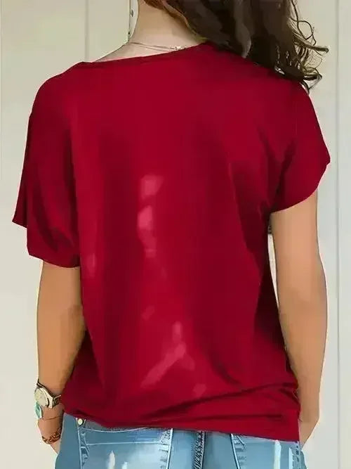 Asymmetrical Neck T-Shirt – Modern Basic with Edge - Femstylo