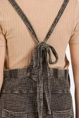 Mittoshop Textured Knotted Overalls with Wide Strap Design - Femstylo