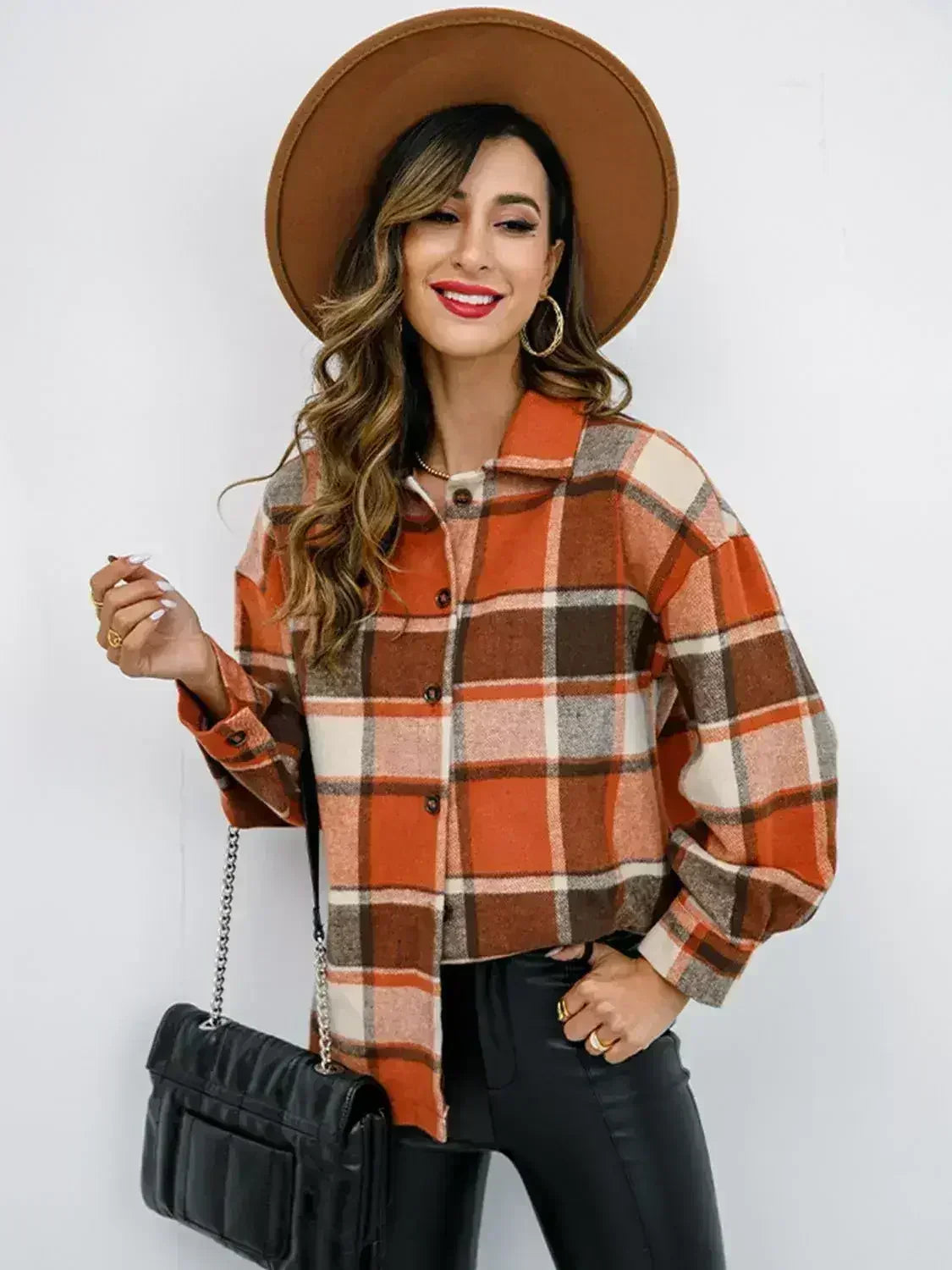 Pumpkin Spice Button-Down Jacket - Femstylo