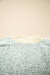 High-rise Patchwork Side Pockets Open Front Cardigan