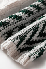 Brown Colorblock Patchwork Knotted Back Loose Fit Sweater