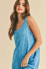 Aemi + Co High-Low Hem Scoop Neck Midi Tank Dress - Femstylo