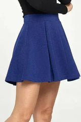 High-Waisted Pleated Skater Skirt - Femstylo