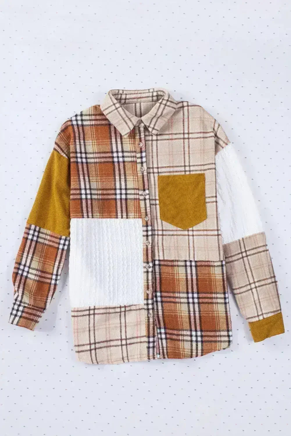 Plaid Pocket Shirt Jacket - Femstylo