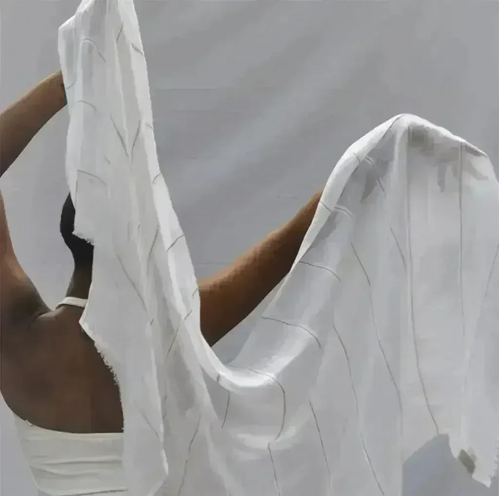 Gauze Stripe Linen Wrap - Femstylo