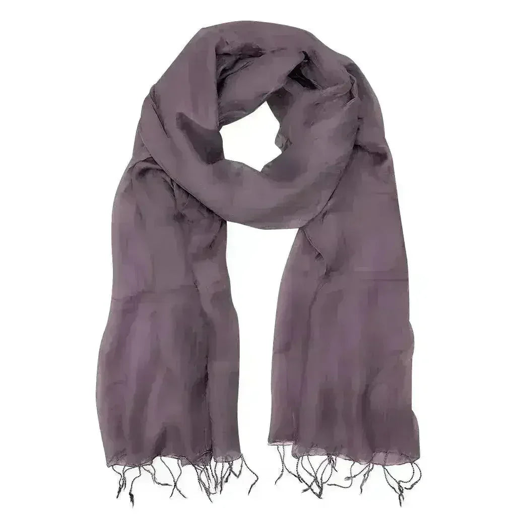 Plum Khmer Silk Scarf - Femstylo
