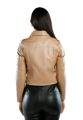 Faux Leather Biker Jacket - Femstylo